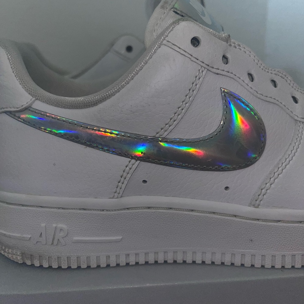Women’s iridescent nike air force 1’s